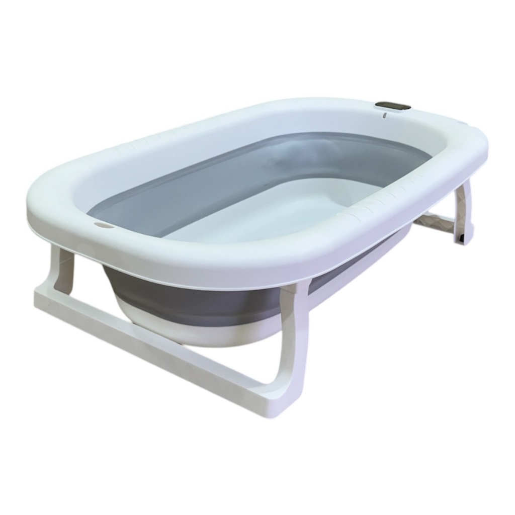 Banheira Retrátil para Bebê Cinza com Termômetro -Zippy Toys