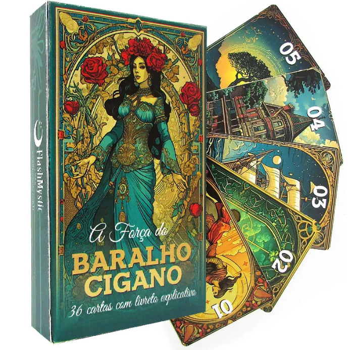 A Força Do Baralho Cigano - 36 Cartas / Livreto Explicativo