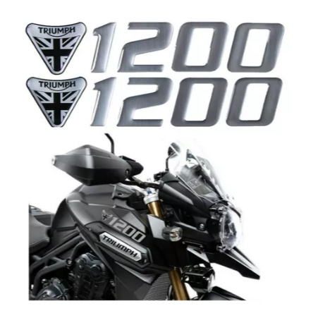 Adesivo Tanque Aba Resinado Para Triumph Tiger 1200 Cor Prata