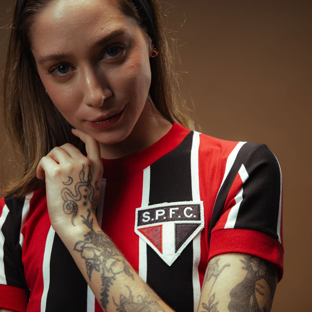 Camisa São Paulo Retrô 1976 Feminina Oficial em Oferta na Shopee