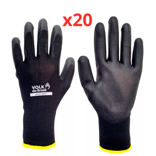 Kit 20 Luva Tatil Volk CA 30916 Multitato Luva PU Pedreiro Marceneiro Eletricista Obras em Oferta na Shopee