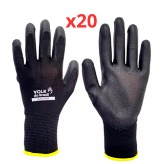 Kit 20 Luva Tatil Volk CA 30916 Multitato Luva PU Pedreiro Marceneiro Eletricista Obras em Oferta na Shopee