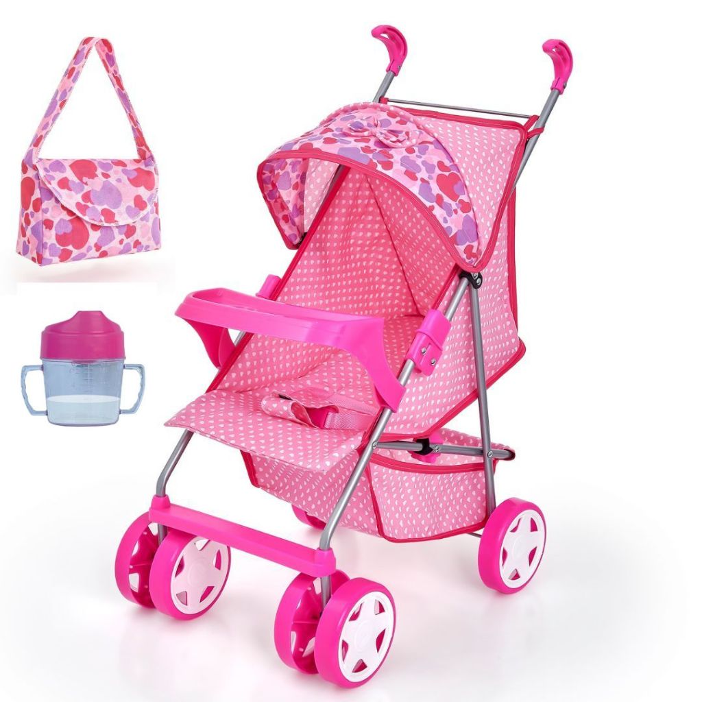 Carrinho de Boneca Milano bolinha Alive shin Xikitinha Menina