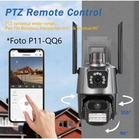 Camera PTZ 4MP Lente Dupla Visao Noturna C/ Infravermelho em Oferta na Shopee