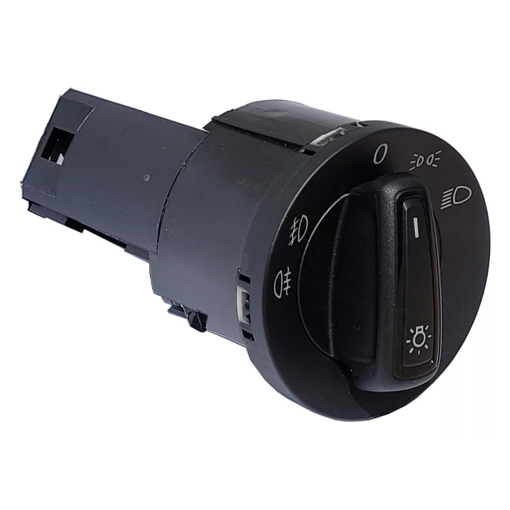 Chave Luz Farol Milha Neblina Vw Gol Saveiro Parati G3 G4 Botão Preto Brilhante