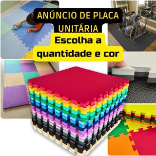 (UMA PLACA) Tatame Tapete EVA Grosso 20mm 50X50X2 Diversas Cores Emborrachado Infantil Yoga Pilates em Oferta na Shopee