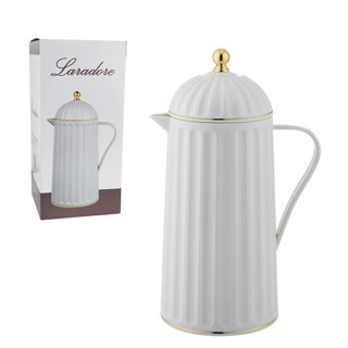 Garrafa Térmica de Café Laradore Roma - Branca e Dourada 1L