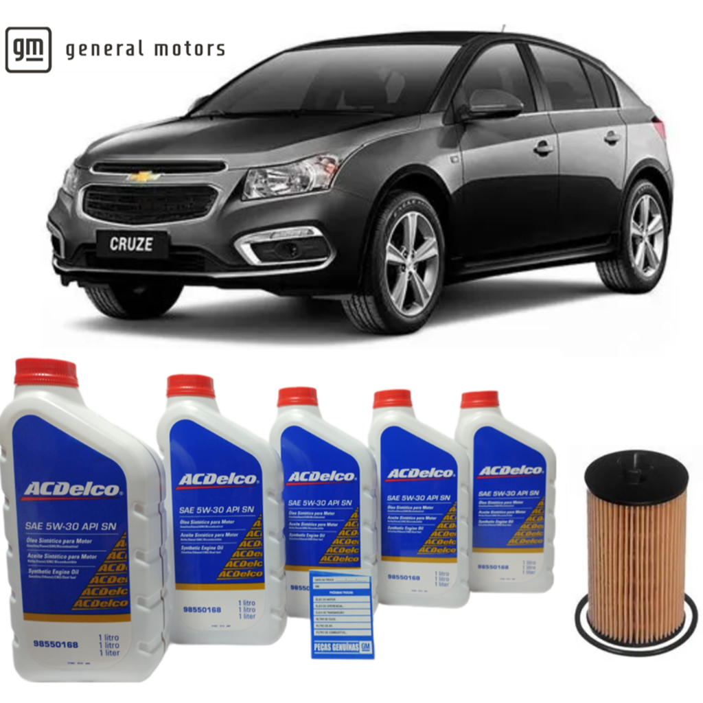 Kit Troca Óleo Original 5w30 100% Sintético Original Acdelco Gm Cruze 2011 a 2016 em Oferta na Shopee