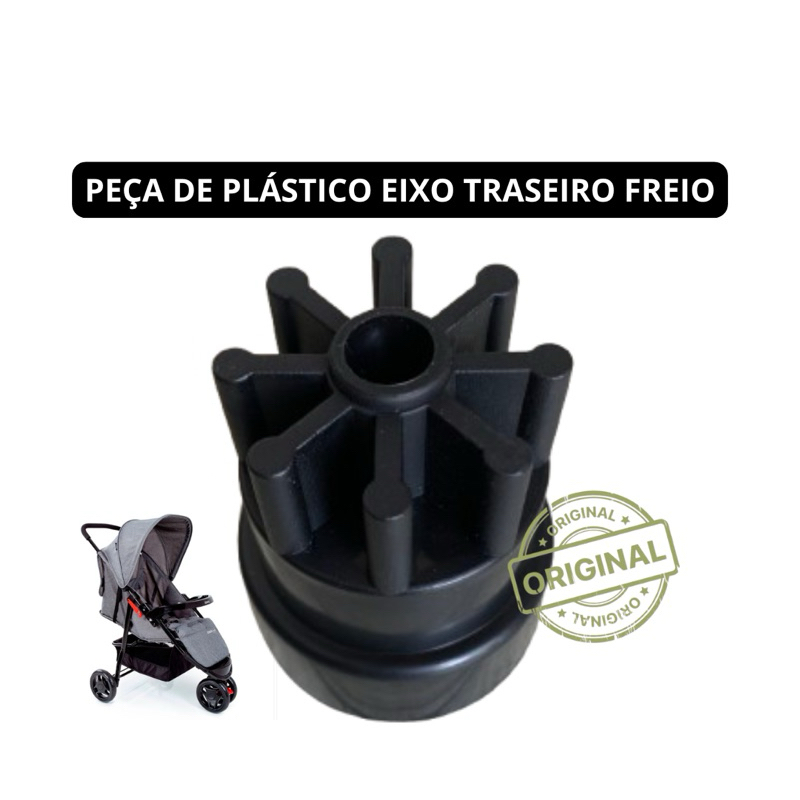 Peça de Plástico Eixo Traseiro Freio Mancal Carrinho de Bebê Delta Voyage Toffy Cosco Breeze Infanti