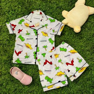 Pijama Americano Curto Infantil Menino Conforto Dinossauro em Oferta na Shopee
