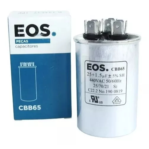Capacitor Duplo 25 + 1,5uf 380 v ou 440v Para Split