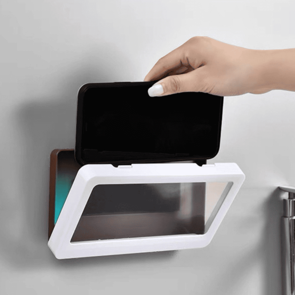 Suporte Celular Parede Banheiro Porta Celula Adesivo Apoiador De Telefone Impermeável Cozinha