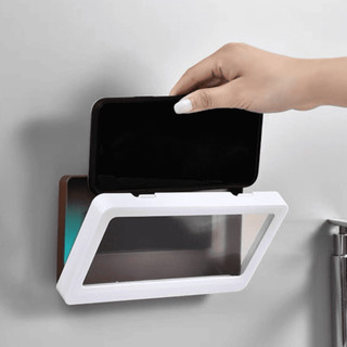 Suporte Celular Parede Banheiro Porta Celula Adesivo Apoiador De Telefone Impermeável Cozinha