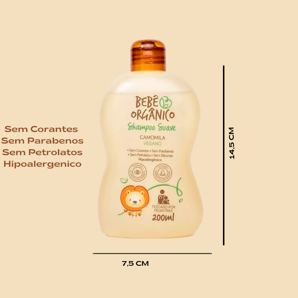 Shampoo Camomila Suave Bebê Orgânico - 200 ml