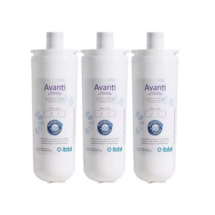 Kit 3 Refil Filtro IBBL para Purificador Avanti, Mio e Vivax - Original