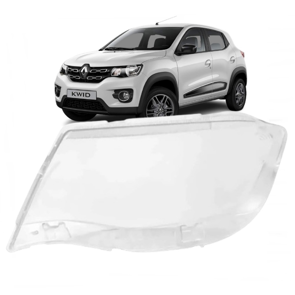 Lente Acrílico do Farol Renault Kwid 17 18 19 20 21 22