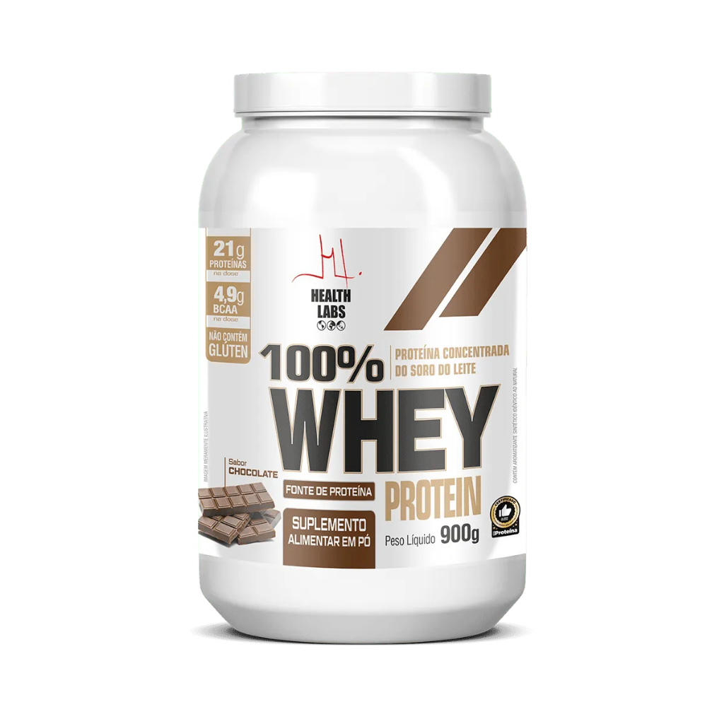 100% Whey Protein 900g Chocolate - Health Labs