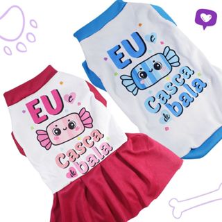 Roupa pet regata ou vestido casca de bala - Tam Xpp ao G em Oferta na Shopee