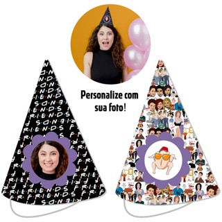 Chapéu Decoração de Festa personalizado com sua Foto Friends Série TV em Oferta na Shopee