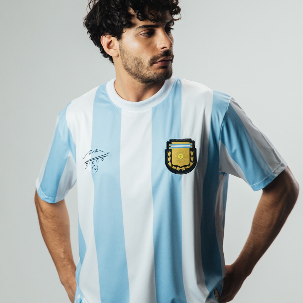 Camisa Argentina 1986 Retrô Maradona Masculino Oficial em Oferta na Shopee