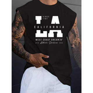 Camiseta Regata Oversized Masculina LA CALIFORNIA Academia Modelagem Grande Para Treino em Oferta na Shopee