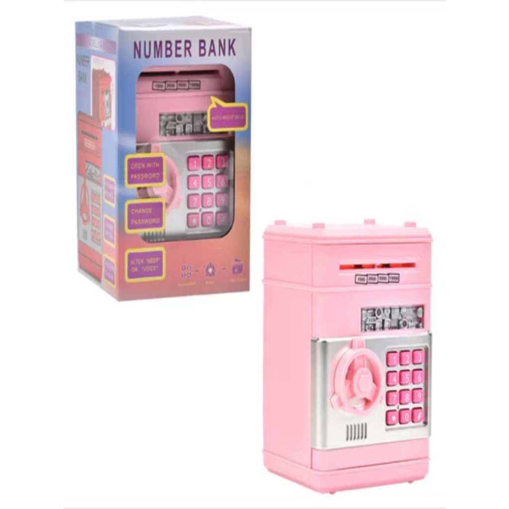 Mini Cofrinho Eletrônico Digital Senha Puxa Notas Automatico