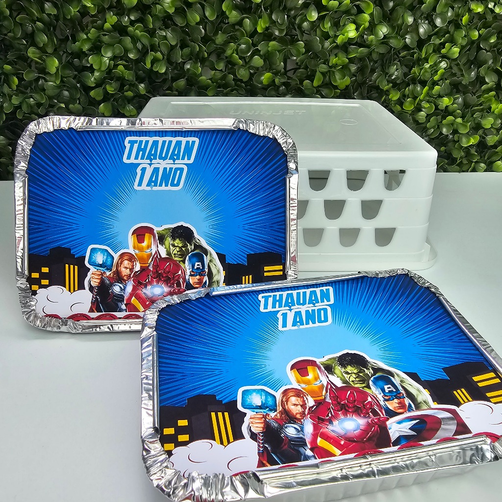 Marmitinha Personalizada HERÓIS VINGADORES - Personalizados - Festa infantil - Aniversário - Lembrancinha
