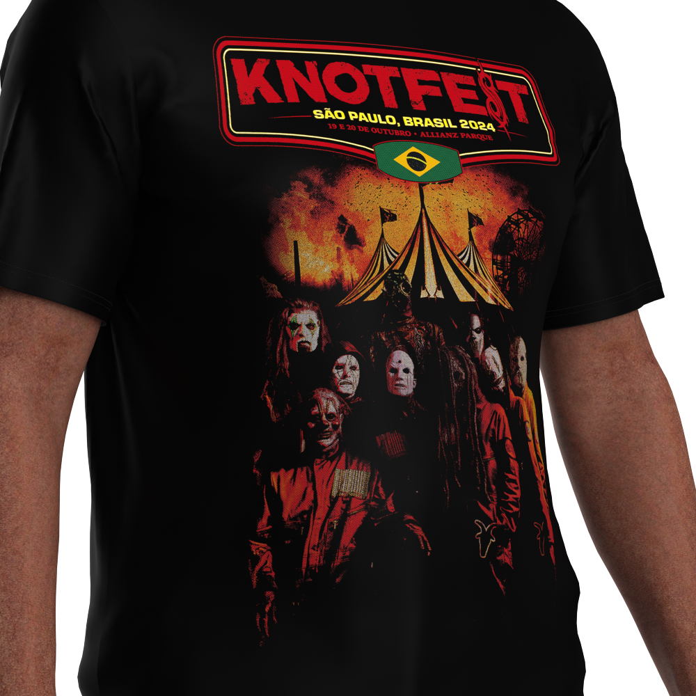 Camisa KnotFest Premium Camiseta Banda Logo 2024 Personalizada sua Foto Blusa Mod  Banda Rock Raridade KNF 0544