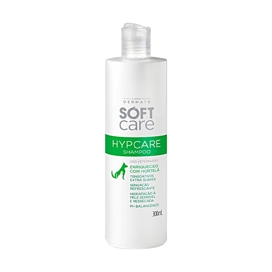 Shampoo Dermatológico Soft Care Hypcare Pet Cachorro Gato Pele Sensível 300mL