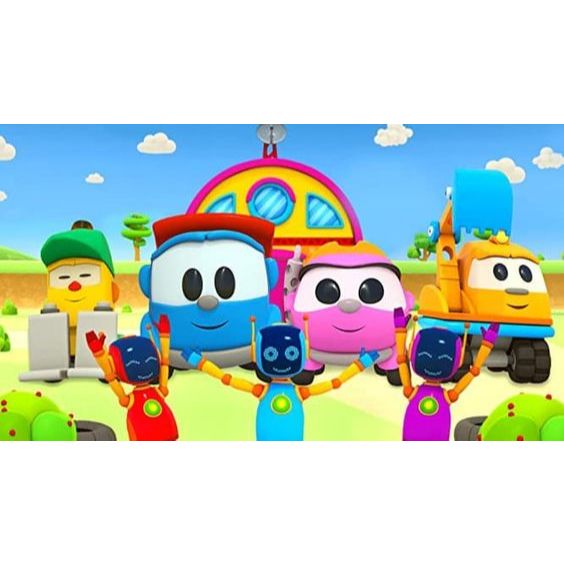 Painel de Festa em Lona 2x2m Personalizado em Lona Fosca - Tema  Léo e o Caminhão em Oferta na Shopee