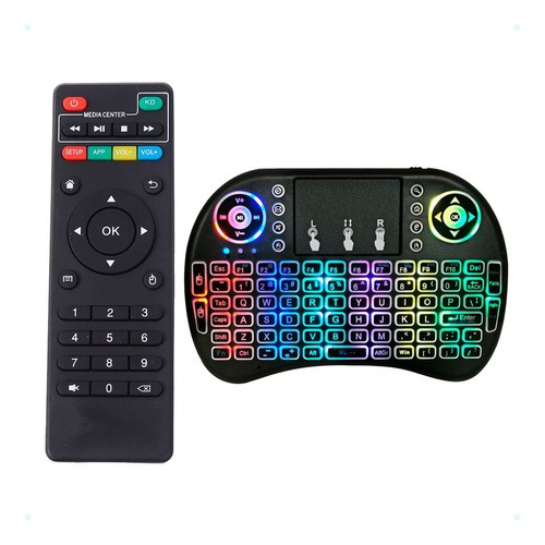 Controle Remoto mais Teclado Smart Wireless para Tv box  Mini teclado Para você trocar de canais e mexer no computador