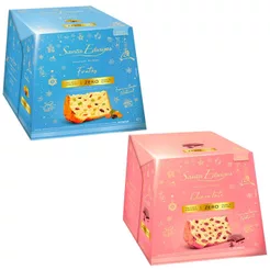 Kit com 2 Panetone Natal Frutas Cristalizadas ou Gotas de Chocolate Zero Açúcar 400g - Santa Edwiges
