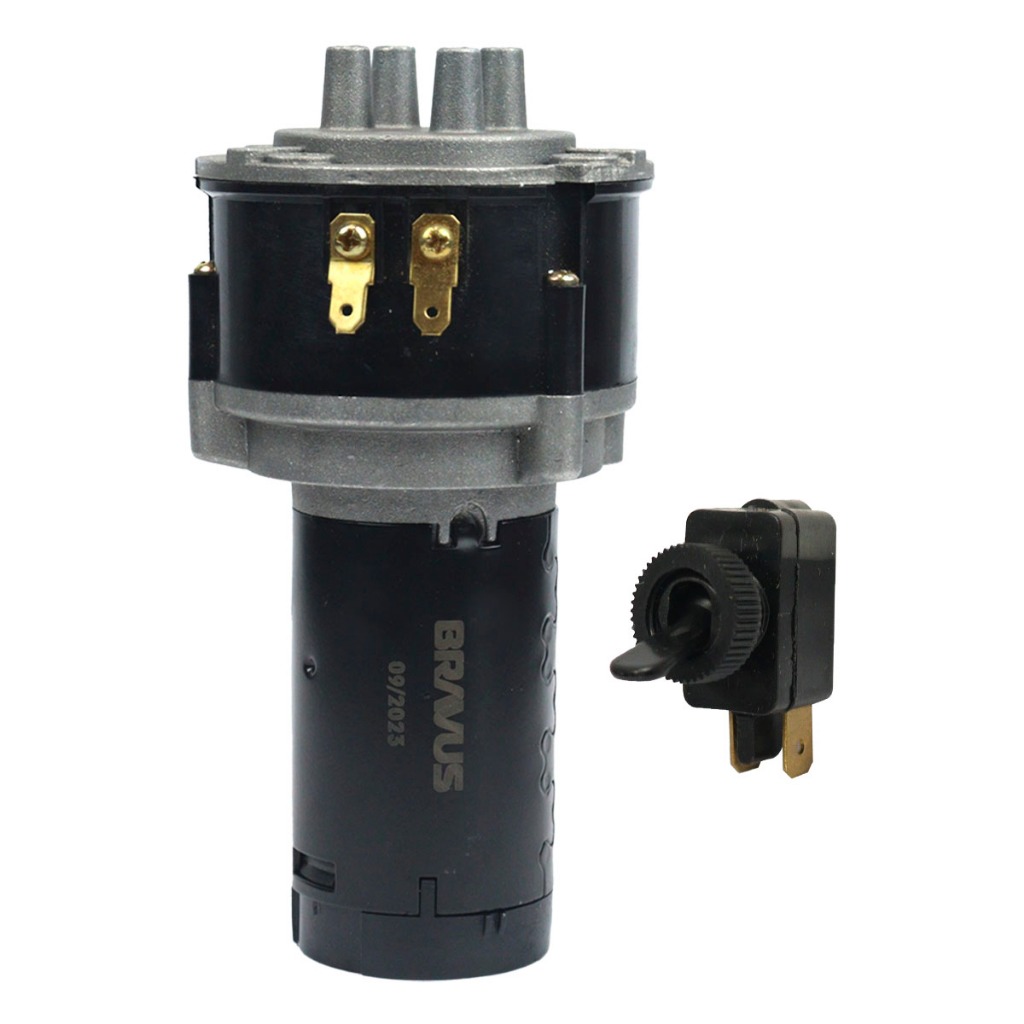 Compressor Para Buzina Ar 4 Saídas 2 Toques 12V C/ Chave Seletora Mini 2 Sons Continuo Repicado em Oferta na Shopee