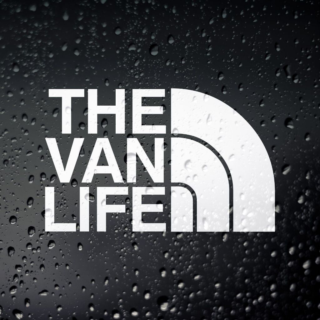 2x Adesivos The Van Life - Adesivo para Van / Motorhome - 10x6,2cm cada