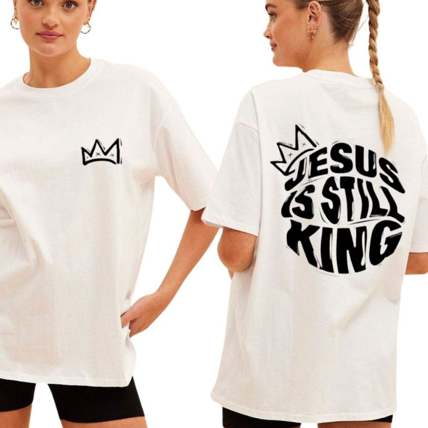 Camiseta Oversized Unissex Gringa Gospel Fashion Estilo Versátil Ombro Caído Tecido Confortável