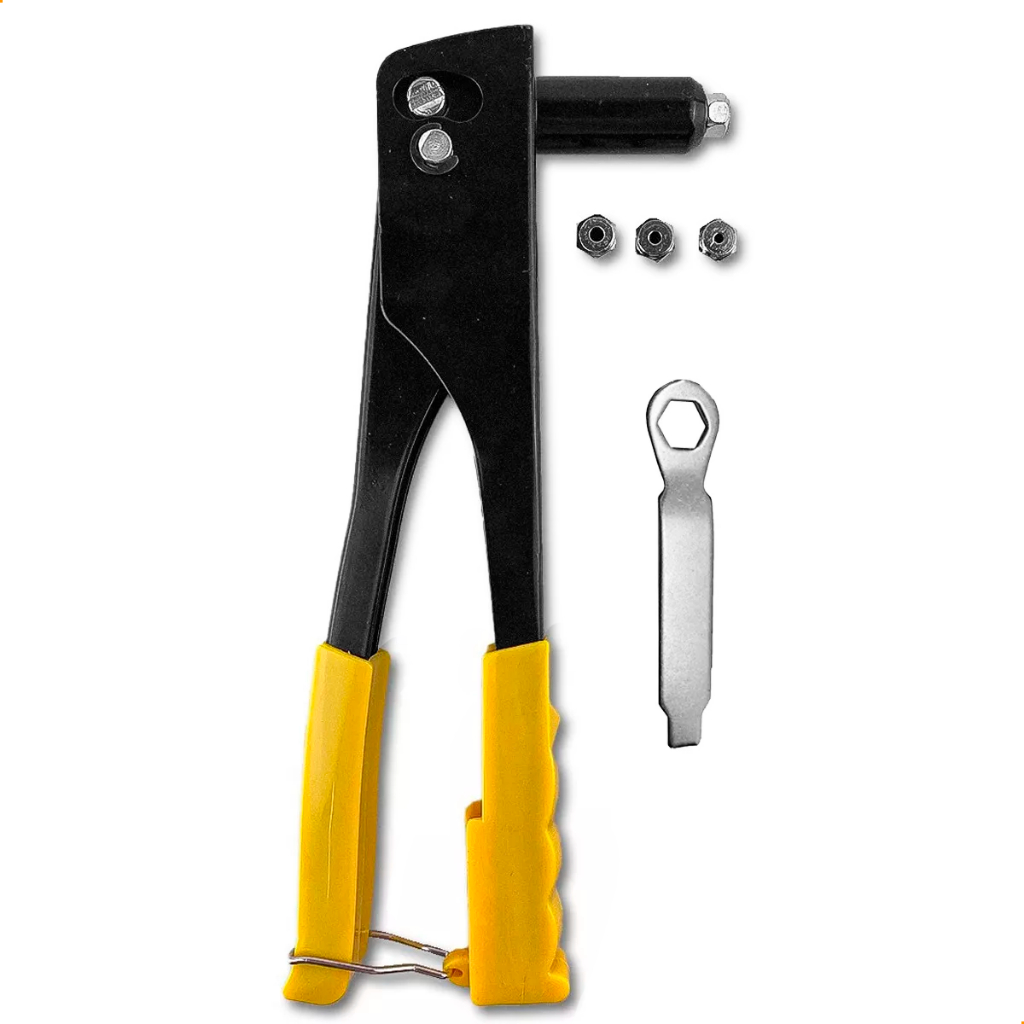 Rebitadeira Alicate Manual Rebitador Profissional Com 4 Bicos