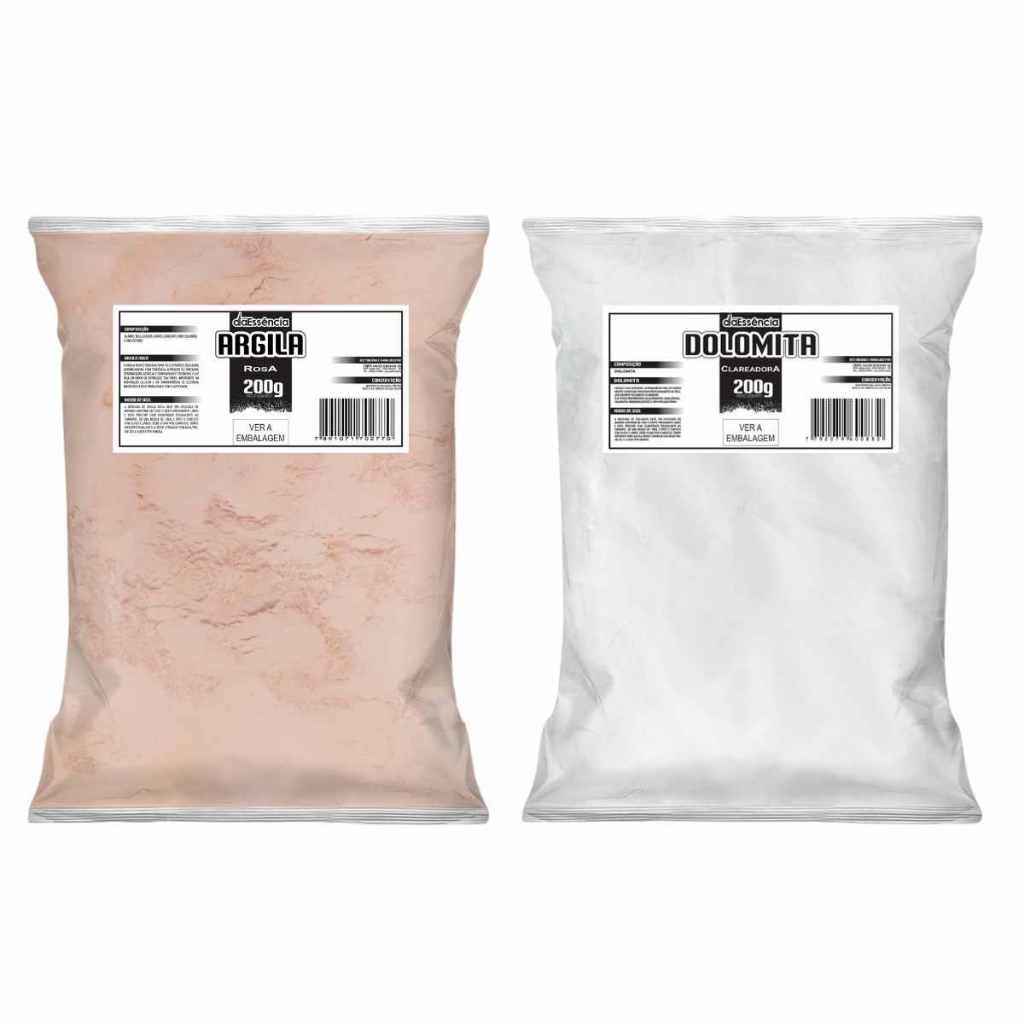Kit 2 argilas 200g Daessencia (Rosa e Dolomita) em Oferta na Shopee