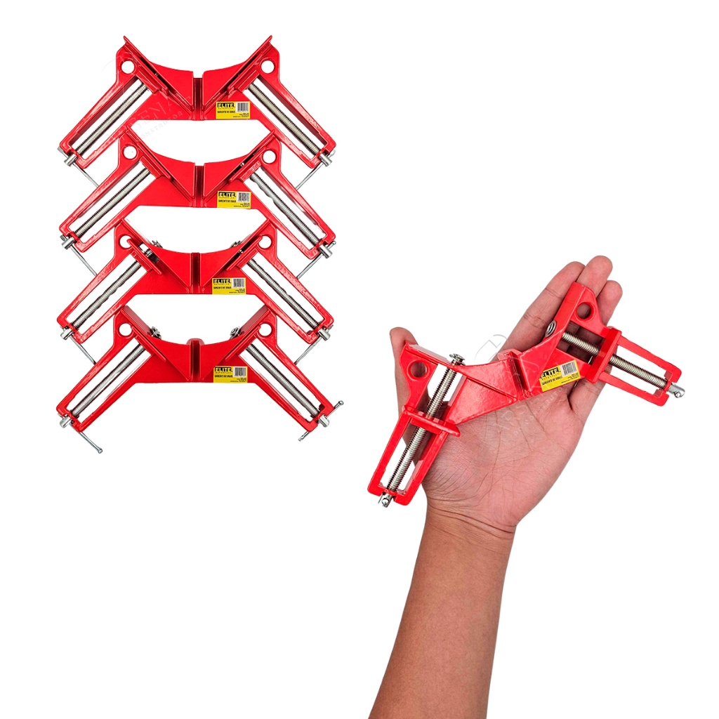 Kit 4 Unidades Grampo Sargento Angular 90 Graus Cantoneira Elite