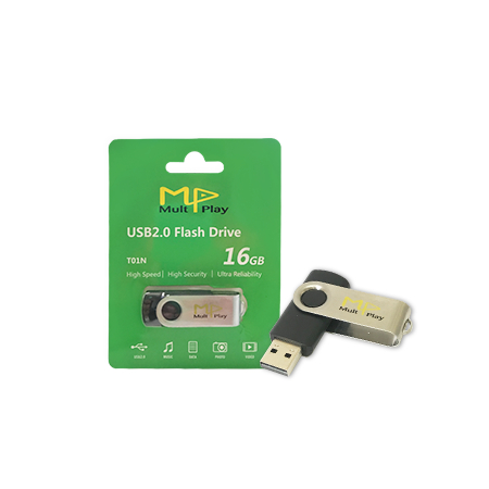 Pen Drive Mult Play 16GB Preto