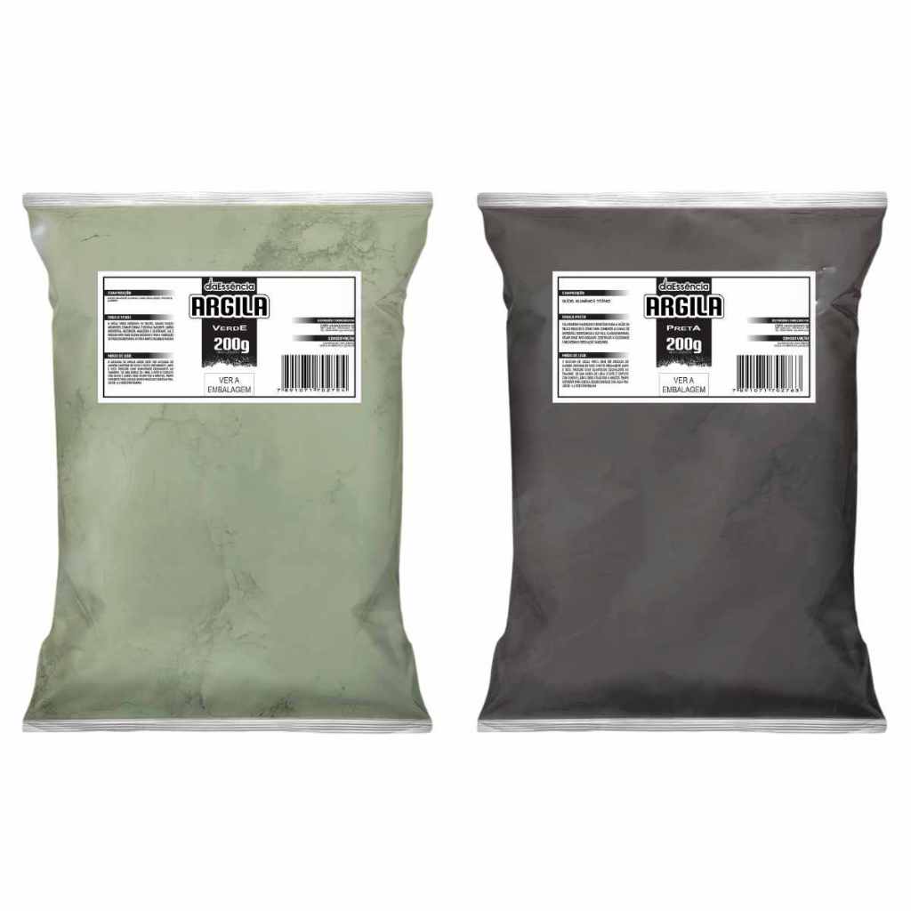Kit 2 argilas 200g Daessencia (Verde e Preta) em Oferta na Shopee