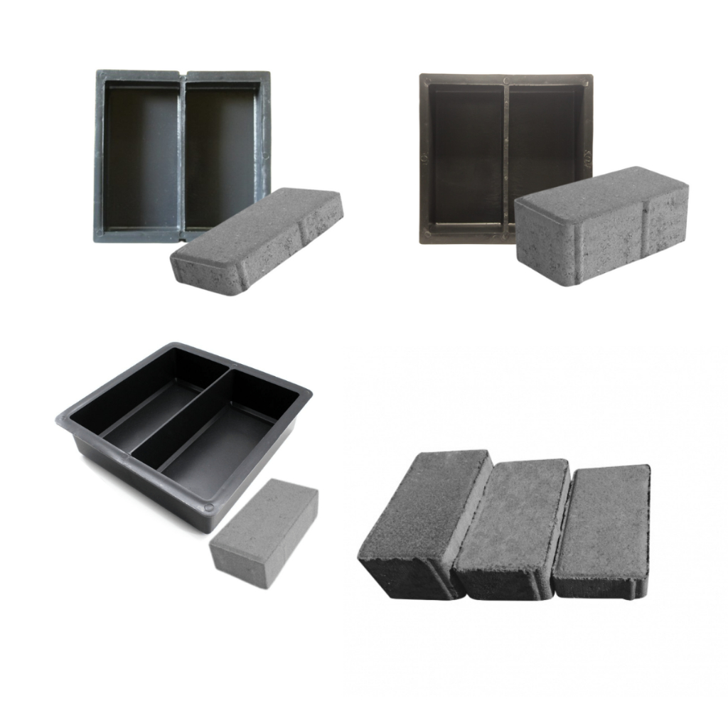 Forma Molde p Fabricar Bloquete Piso Pedra de Calçada 20x10x8 20x10x6 20x10x4 Bloco Medio Fino Alto Calçada Concreto