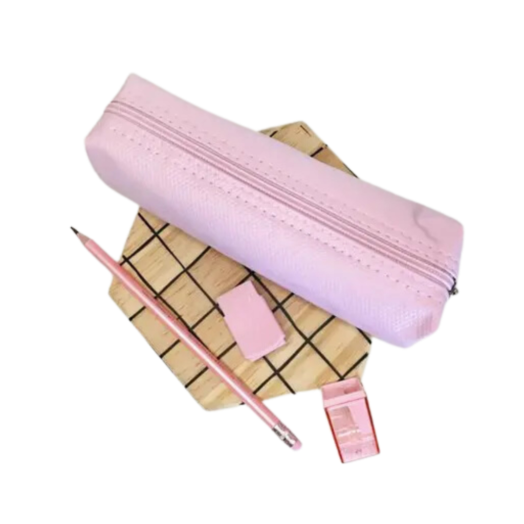 Estojo Escolar Teen Pastel Rosa Novidade ACP