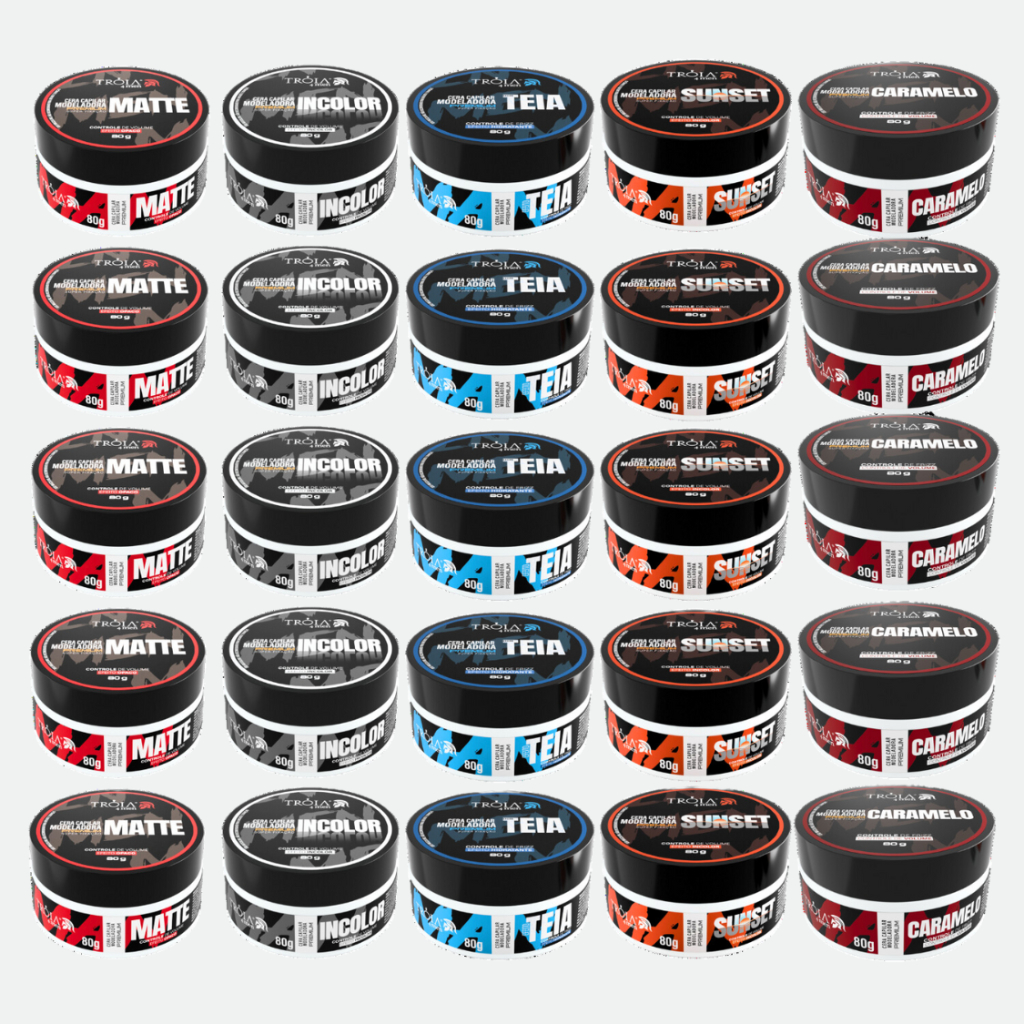 25 Unidades Cera Modeladora Premium Super Fixação 80g - Tróia Hair em Oferta na Shopee