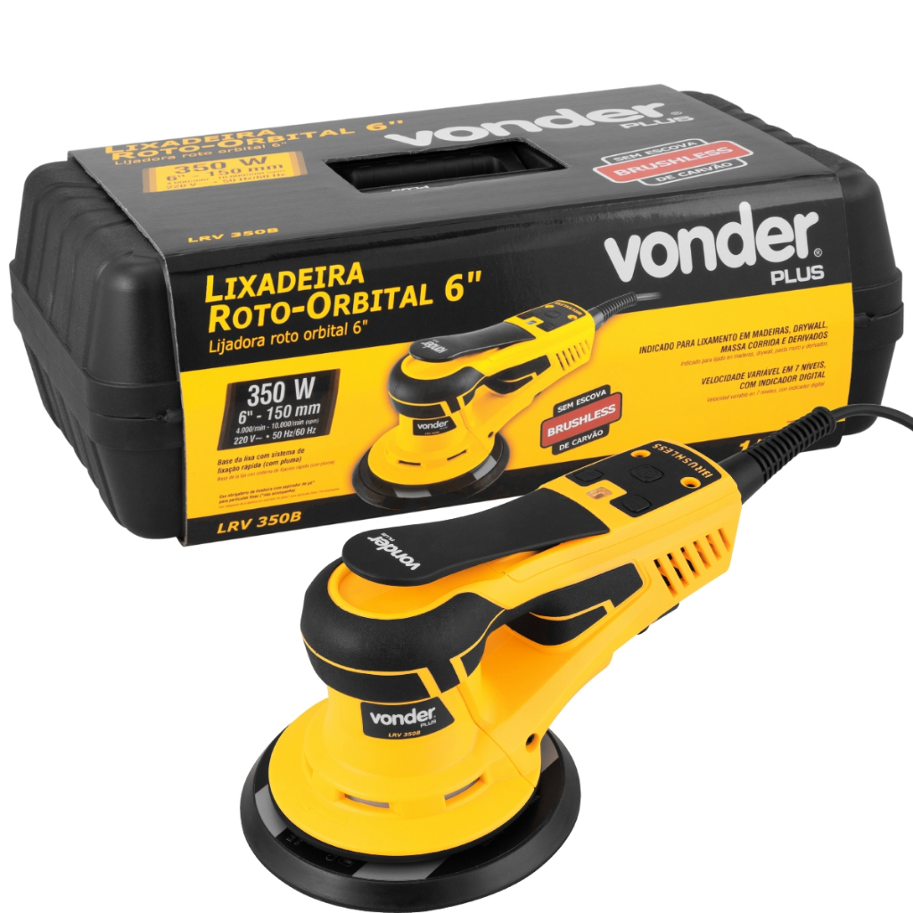 Lixadeira Roto Orbital Vonder Profissional Massa Corrida e Acrílica 220V