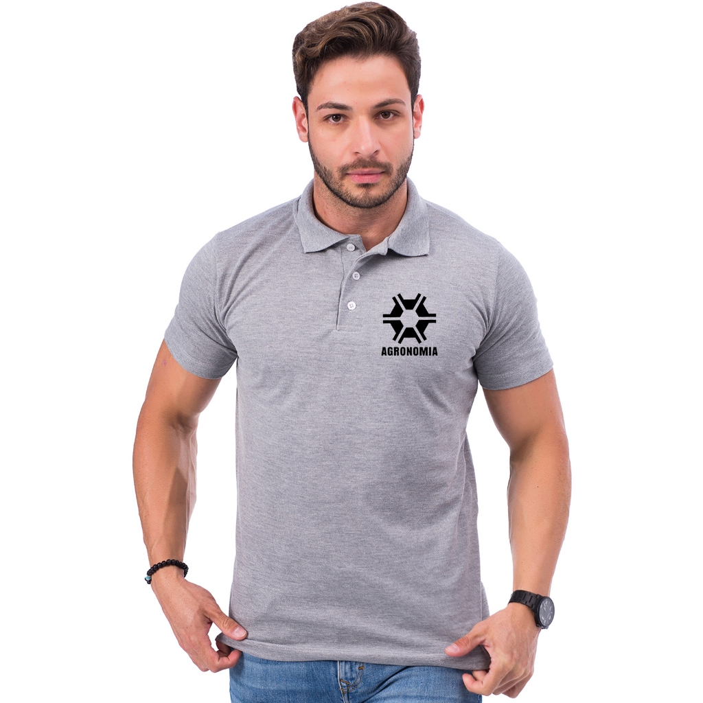 Camiseta Gola Polo Agronomia Nova  Camisa Masculina Piquet