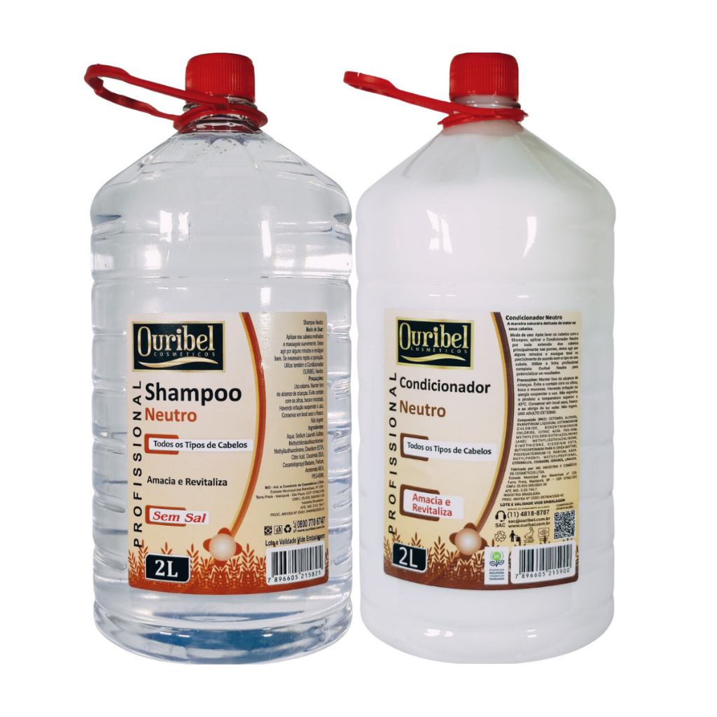 KIT Shampoo + Condicionador Sem Sal de Neutro Ouribel 2 Lts em Oferta na Shopee