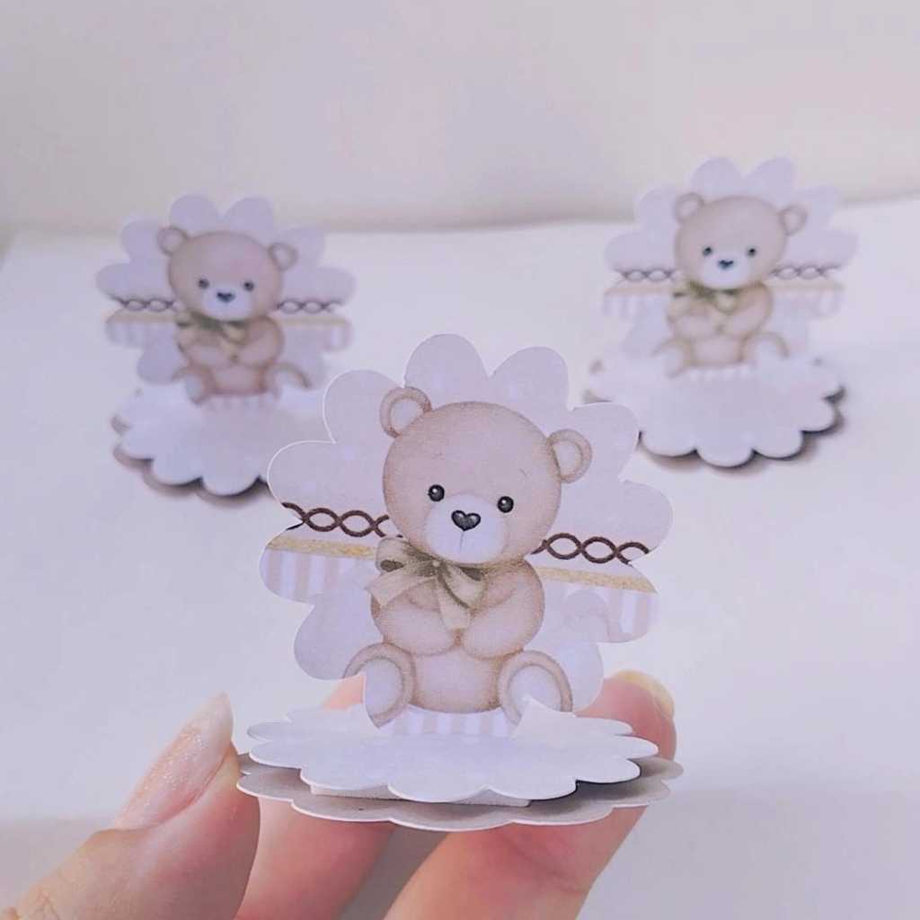 Kit Aplique 3D, 10, 20, 30 ou 40 und. Tag CHÁ REVELAÇÃO Personalizada | Lembrancinhas | Festa infantil | Aniversário