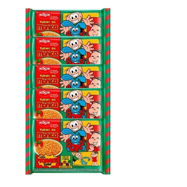 Macarrão Instantâneo Turma Da Mônica Tomate  85g 5 Undidades