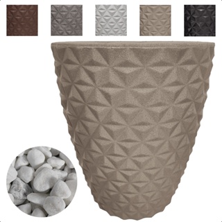 Vaso Para Plantas de Polietileno Pedras Branca Decoração De Jardim em Oferta na Shopee