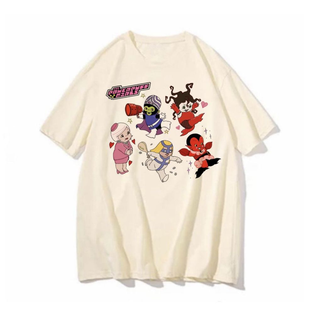 Camiseta Power Puff Puppys blusa feminina masculina unissex meninas poderosas desenho camisa divertida estampada girls